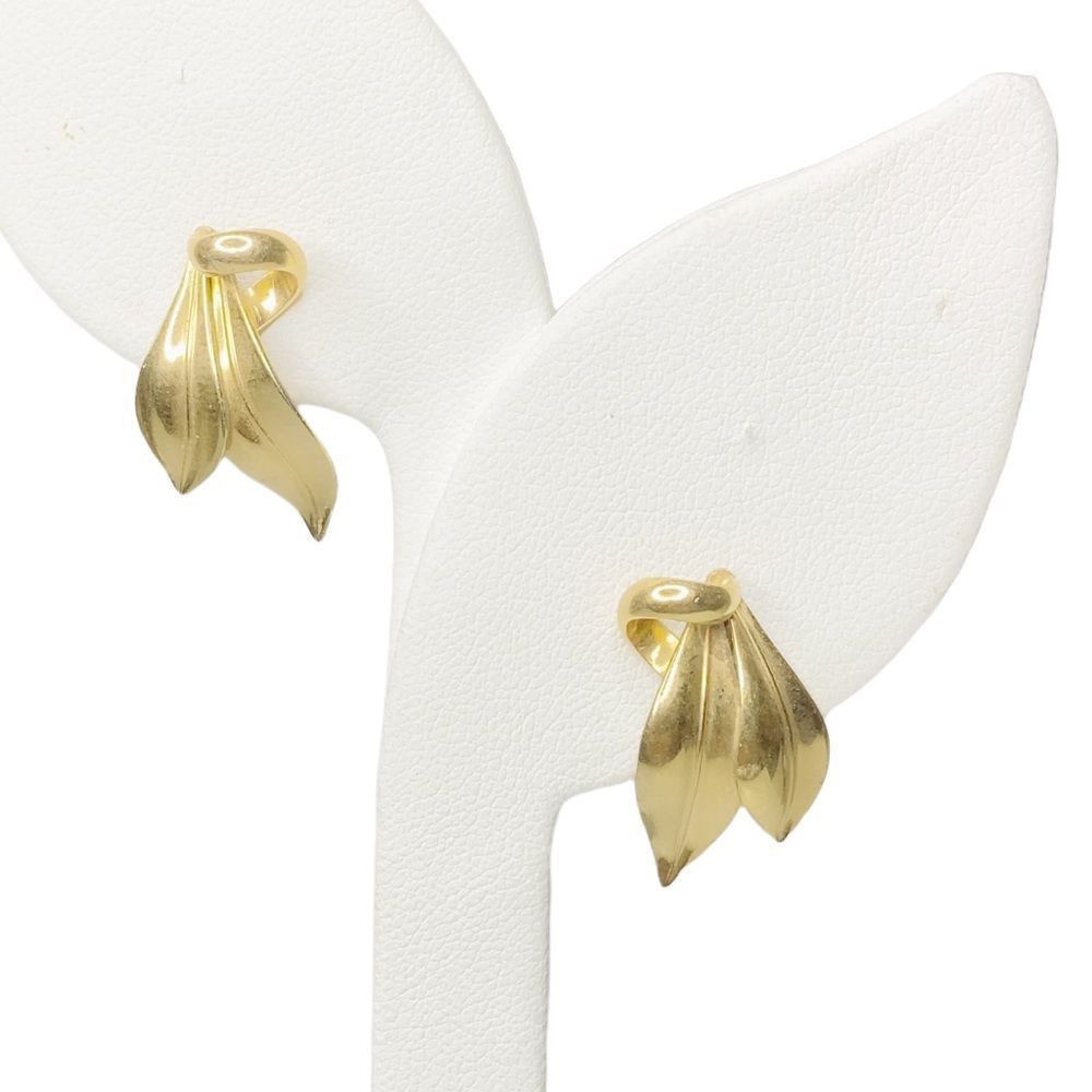 Vintage Signed Fortsner 1/20 12k GF Yellow Gold Filled Screw Back Earrings
